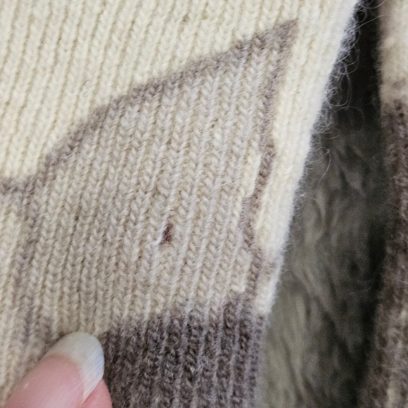 Jaymee Papell Neiman Marcus Vintage Lambswool Angora Floral Sweater Cream M - Picture 5 of 14